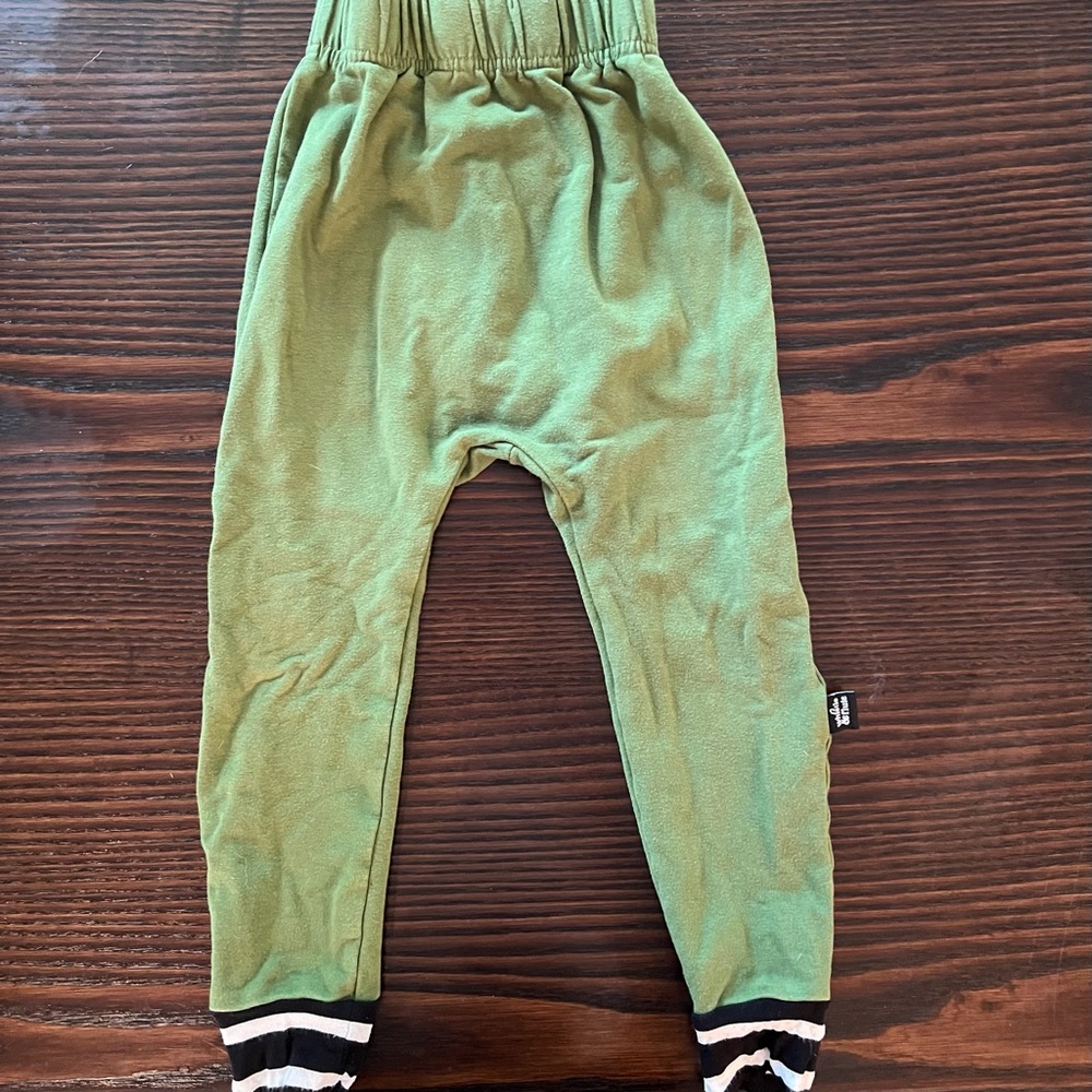 Green Whistle & Flute Bamboo Joggers Size 5-6